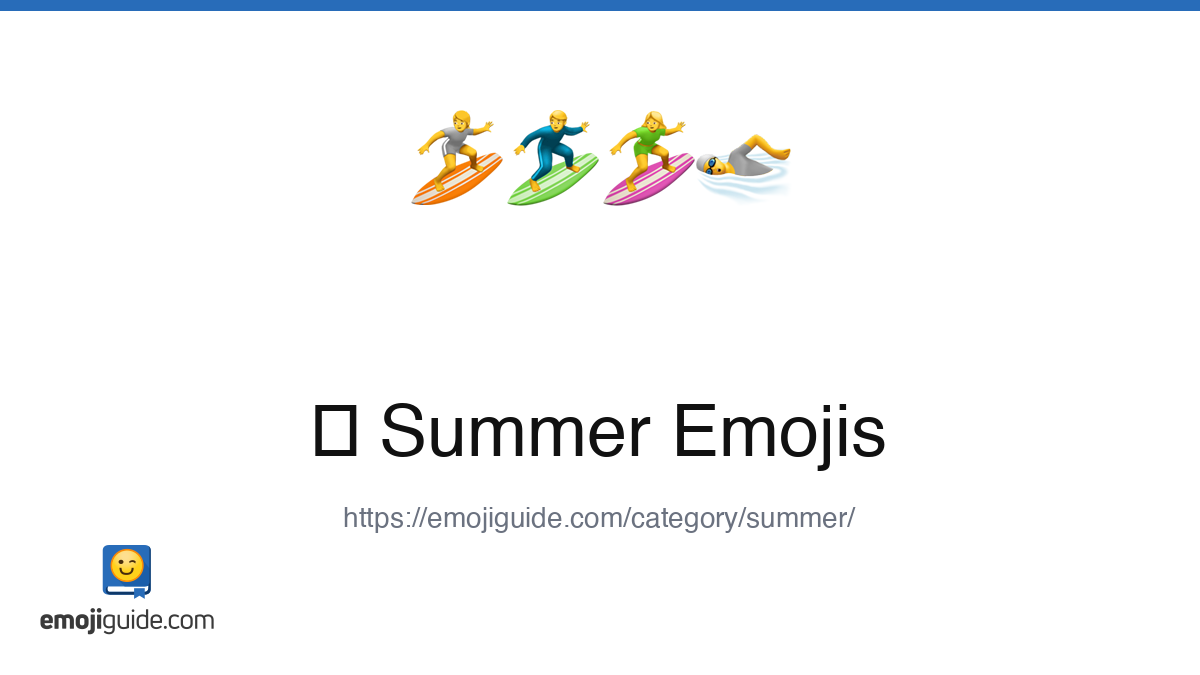 Summer Emojis — Emojiguide