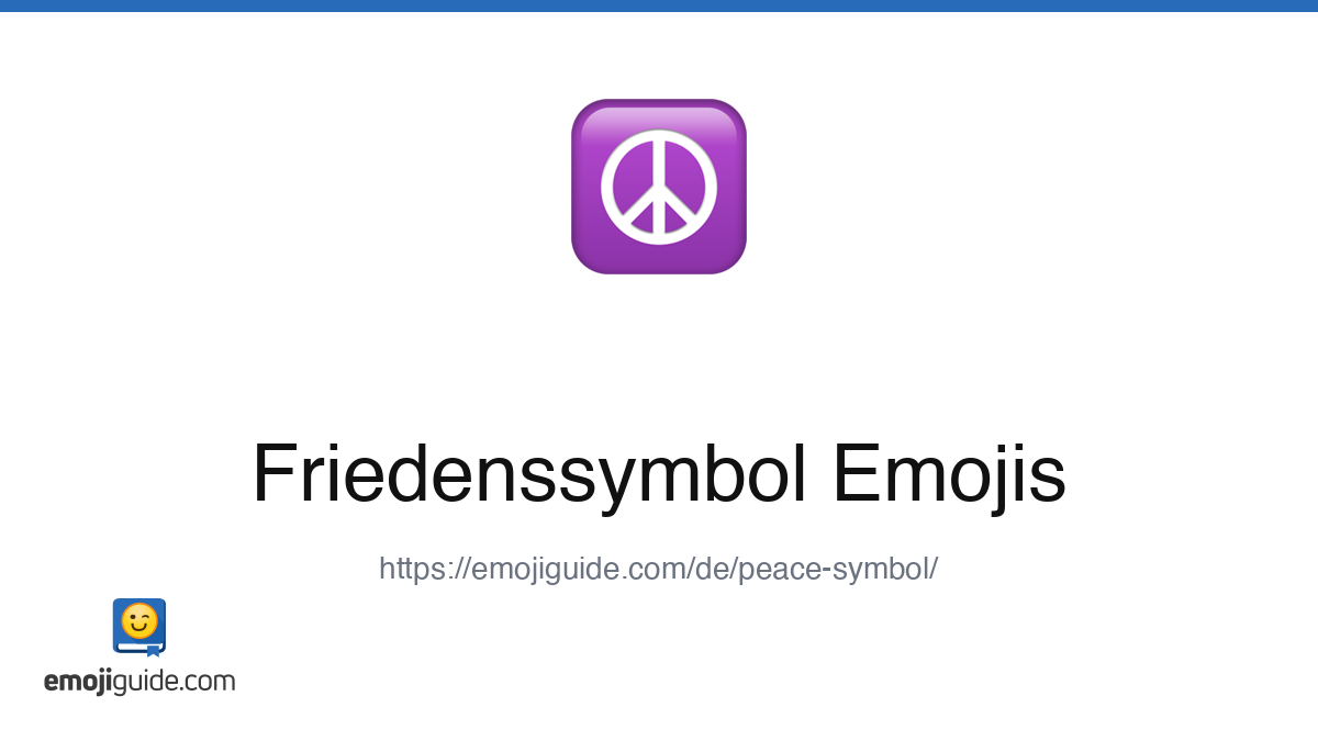 Friedenssymbol Emoji ☮️ — Bedeutung, Kopieren & Einfügen | Emojiguide
