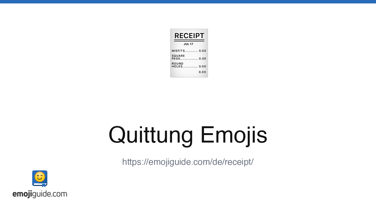 Beleg Emoji 🧾 — Bedeutung, Kopieren & Einfügen | Emojiguide