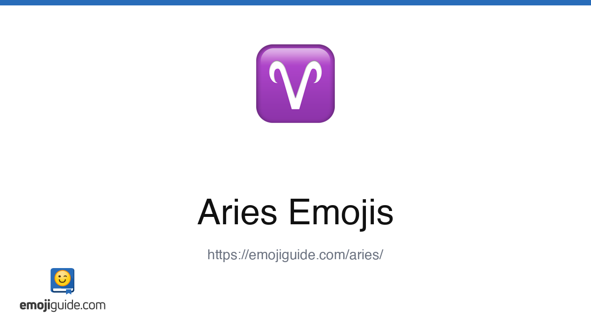 Aries Emoji ♈ — Meaning, Copy & Paste | Emojiguide