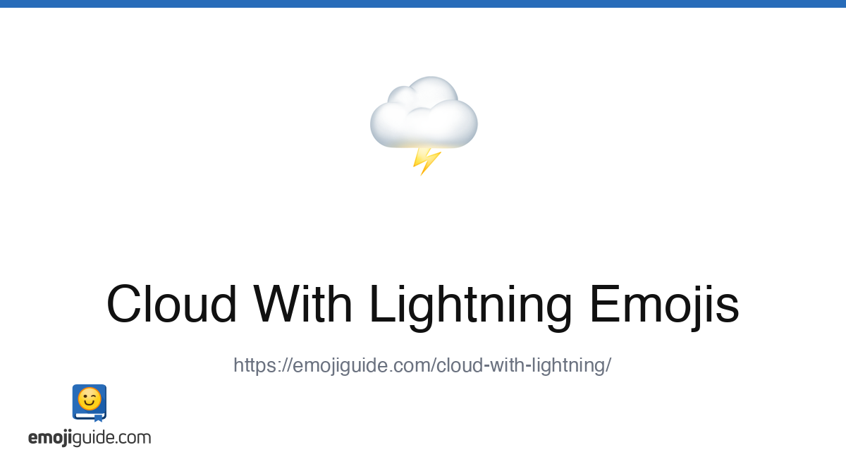 Cloud With Lightning Emoji ๐ฉ๏ธ โ Meaning, Copy & Paste | Emojiguide