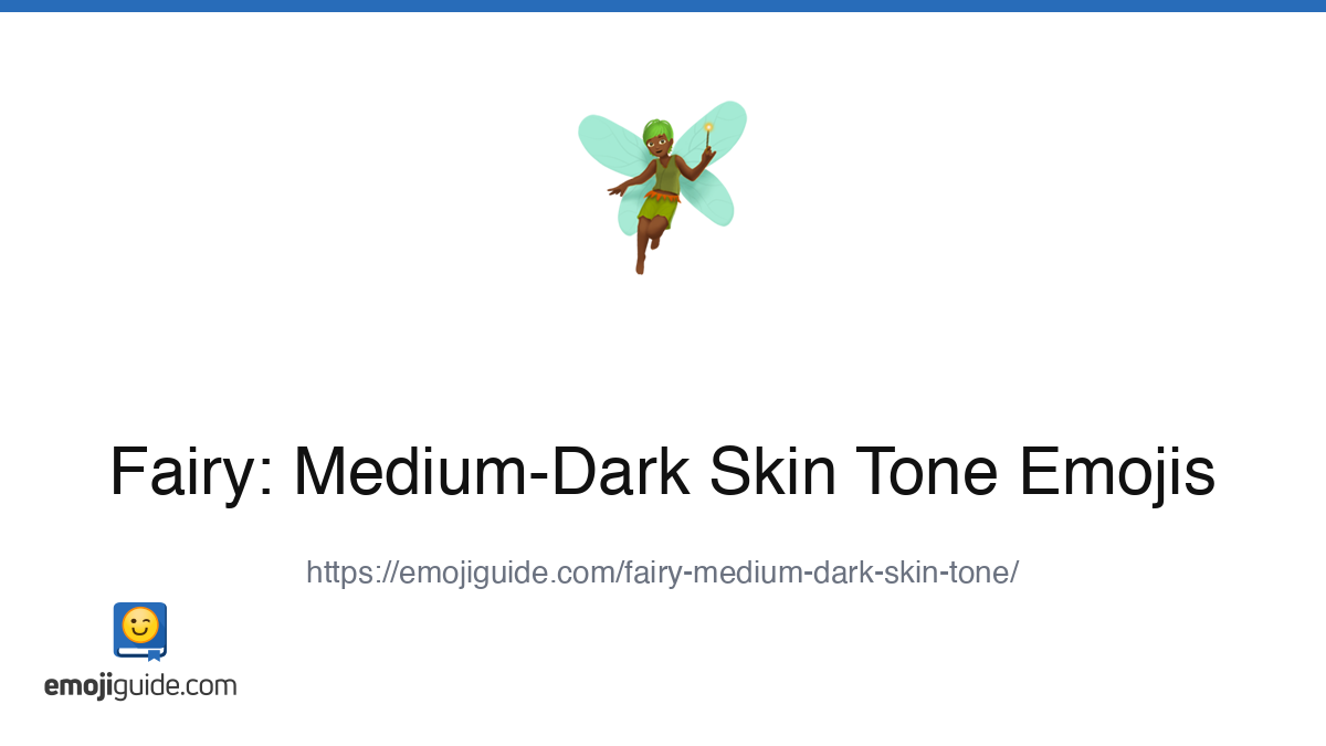 Fairy: Medium-Dark Skin Tone Emoji 🧚🏾 — Meaning, Copy & Paste | Emojiguide
