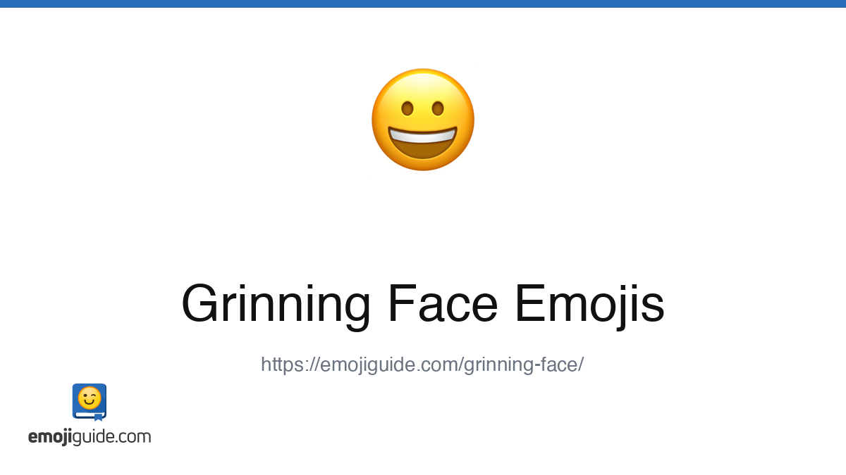 Grinning Face Emoji ๐ โ Meaning, Copy & Paste | Emojiguide