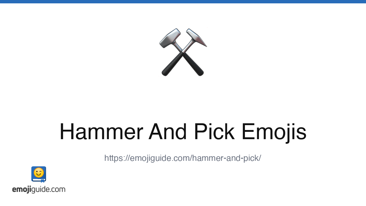Hammer And Pick Emoji ⚒️ — Meaning, Copy & Paste | Emojiguide