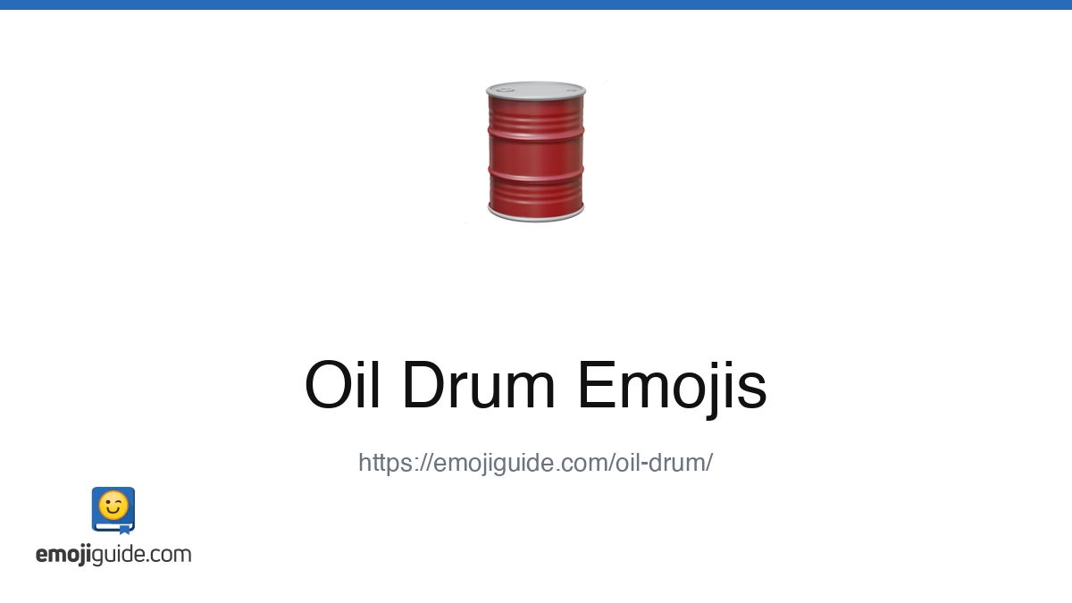 Oil Drum Emoji 🛢️ — Meaning, Copy & Paste | Emojiguide