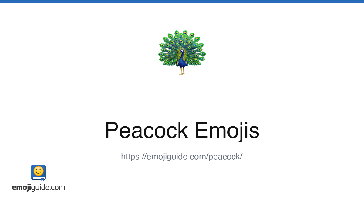 Peacock Emoji 🦚 — Meaning, Copy & Paste | Emojiguide