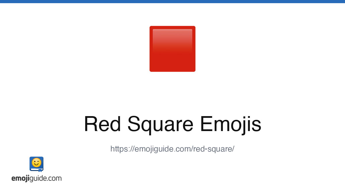Red Card Square Red Square Emoji π₯ β Meaning, Copy & Paste | Emojiguide