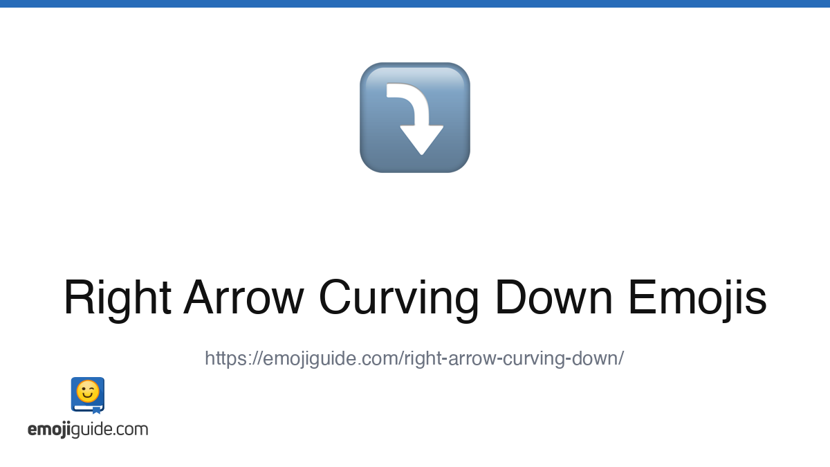 Right Arrow Curving Down Emoji ⤵️ — Meaning, Copy & Paste