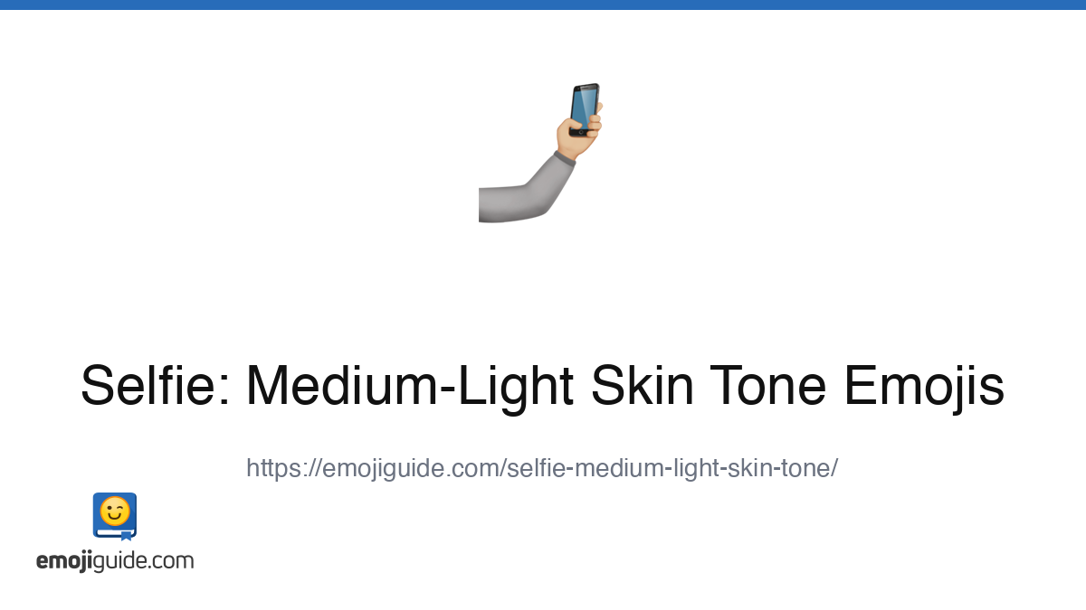 Selfie: Medium-Light Skin Tone Emoji 🤳🏼 — Meaning, Copy & Paste ...