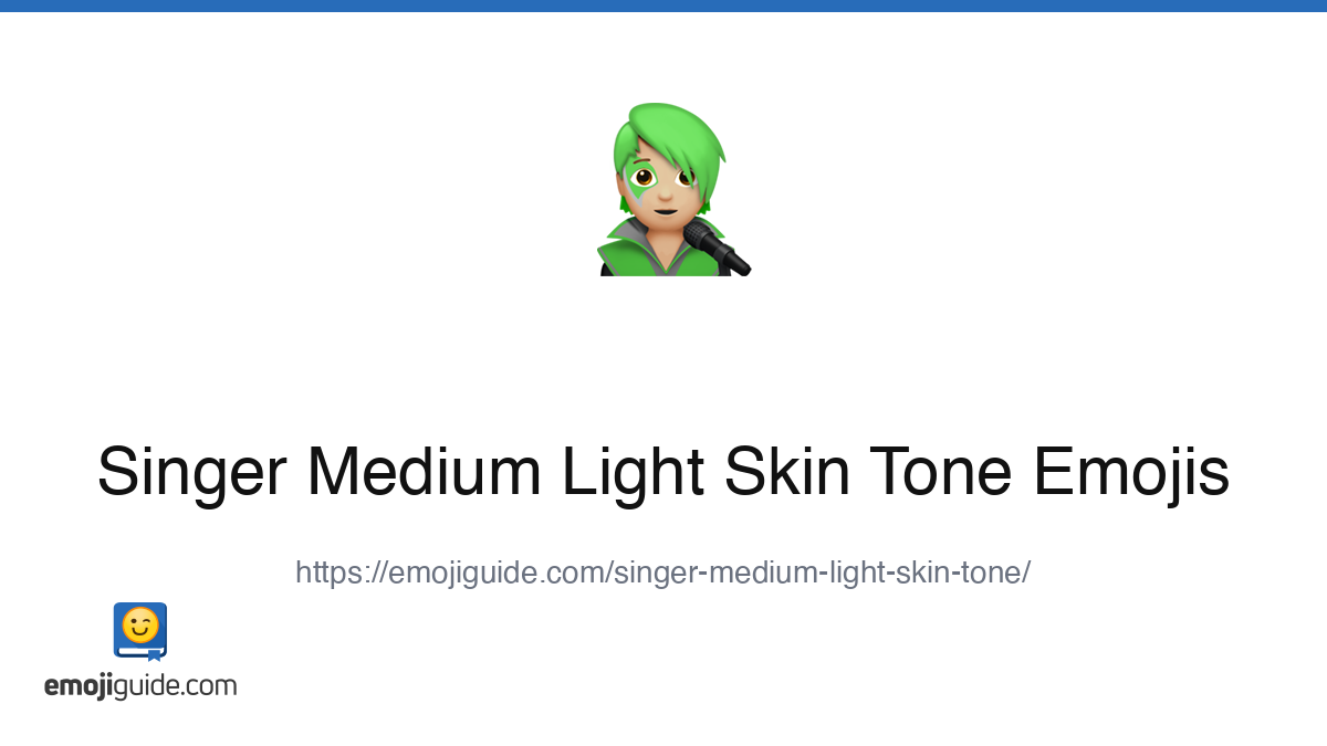 Singer Medium Light Skin Tone Emoji 🧑🏼‍🎤 — Meaning, Copy & Paste ...