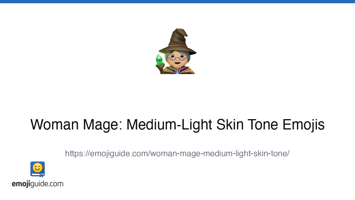 Woman Mage: Medium-Light Skin Tone Emoji 🧙🏼‍♀️ — Meaning, Copy & Paste ...