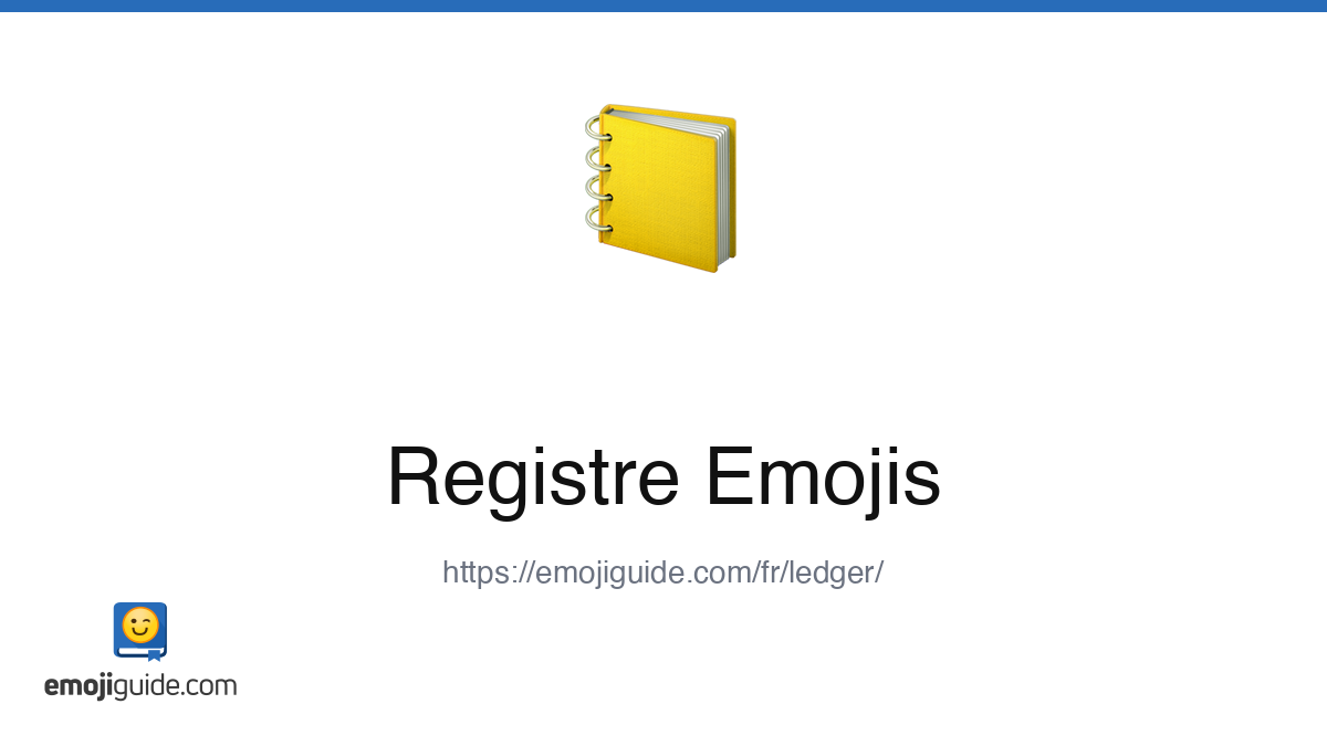 Carnet De Compte Émoji 📒 — Signification, copier-coller | Emojiguide