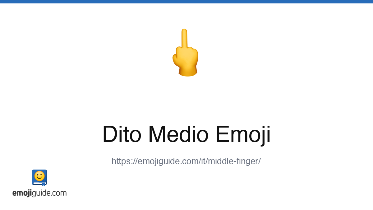 Dito Medio Emoji 🖕 — Meaning, Copy & Paste | Emojiguide
