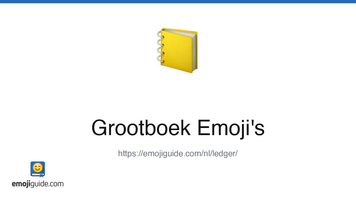 Grootboek Emoji 📒 — Betekenis, kopiëren en plakken | Emojiguide