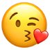 Face Blowing A Kiss, Kiss emoji, Pursed emoji, Blowing Kiss emoji