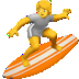 Person Surfing emoji, Person Surfing, Surfer on a surfboard emoji, Surfing emoji