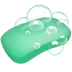 Soap, Green soap, Bar of soap, Soap with bubbles, Soap emoji, Soap emoji on Apple