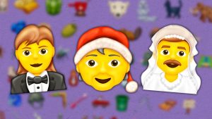 Mx Claus emoji, Man With A Veil emoji, Woman In Tuxedo emoji