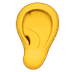 Ear emoji, body emoji, body part emoji