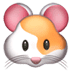 Hamstergezicht emoji, Hamstergezicht emoji, Appelversie van de Hamster emoji