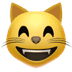Cat emoji, Apple's Grinning Cat With Smiling Eyes emoji, Grinning Cat With Smiling Eyes emoji 