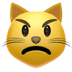 Pouting Cat emoji, Apple's Pouting Cat emoji, Apple version of the Pouting Cat symbol 
