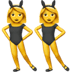 Women With Bunny Ears emoji, Apple version of the Women With Bunny Ears emoji, Women With Bunny Ears emoji