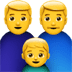 Family : Man, Man, Boy Emoji, Apple version of the Family : Man, Man, Boy Emoji