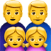 Family : Man, Man, Girl, Girl Emoji, Apple version of the Family : Man, Man, Girl, Girl Emoji