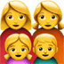 Family : Woman, Woman, Girl, Boy Emoji, Apple version of the Family : Woman, Woman, Girl, Boy Emoji