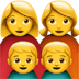 Family : Woman, Woman, Boy, Boy Emoji, Apple version of the Family : Woman, Woman, Boy, Boy Emoji