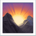 Sunrise Over Mountains emoji, Apple version of the Sunrise Over Mountains emoji,