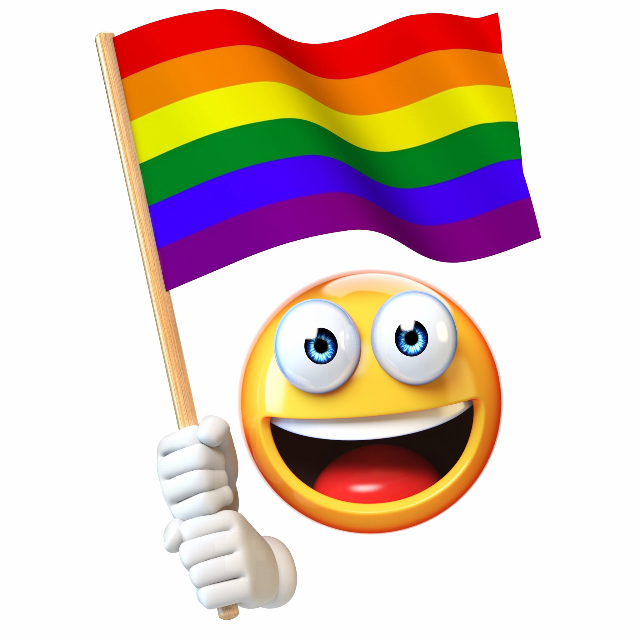 Xd out gay pride flag emoji