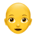 Bald Woman emoji, woman moji 