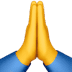 Folded Hands emoji, Apple version of the Folded Hands emoji 