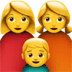 family of woman, woman and boy emoji