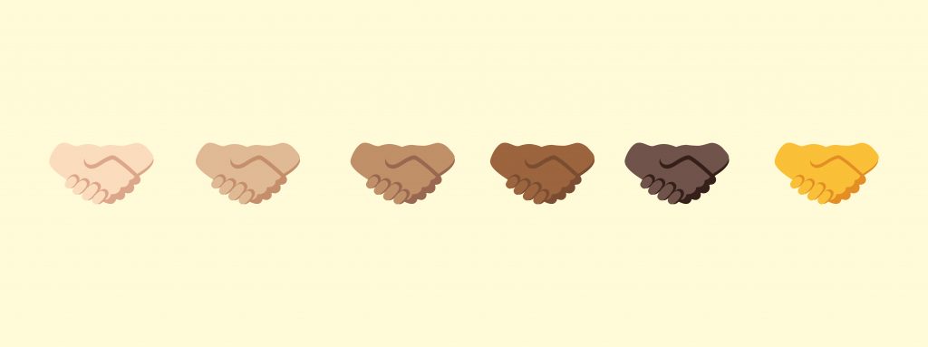 New multiracial handshake emojis YAAAASSSS I squeeled a bit when I