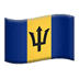 Barbados flag, Apple version of the Barbados flag, blue emojis 