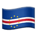 Cape Verde flag, Apple version of the Cape Verde flag, blue emojis 