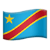 Congo flag, Apple version of the Congo flag emoji, blue emojis 