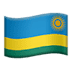Rwanda flag, Apple version of the Rwanda flag emoji 