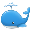spouting whale emoji, samsung version