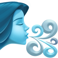 wind face emoji, facebook version