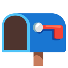 Open Mailbox with Lowered Flag emoji, google version