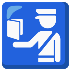 passport control emoji, google version
