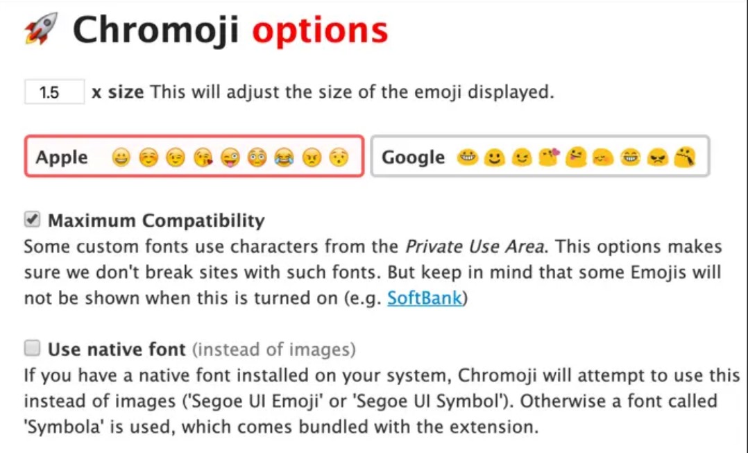 Chromoji-Emoji For Google Chrome extension app guide 