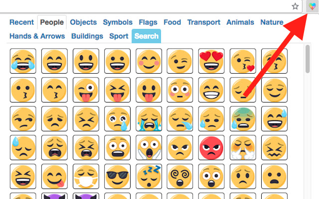 row of smileys part of Emoji Keyboard-Emojis For Chrome ad