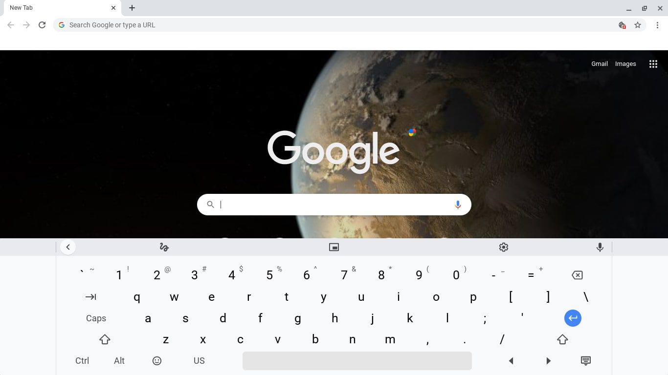 White Chromebook screen and keyboard 