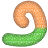 Orange green worm short code