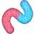 red blue worm short code